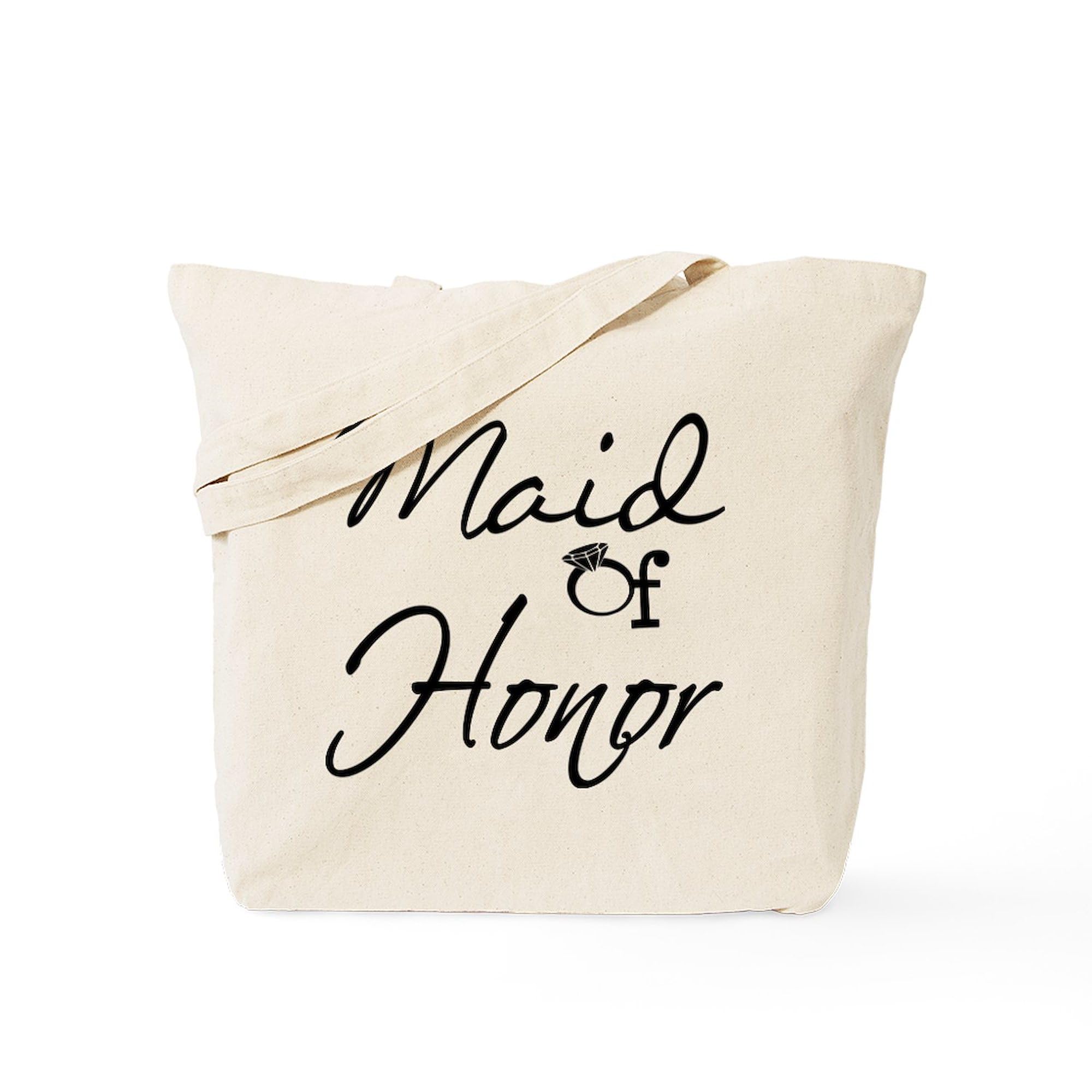 Best Maid of Honor Tote Bag - Natural Canvas Reusable Shopping Bag for Bridal Party, Wedding Gift & Everyday Use