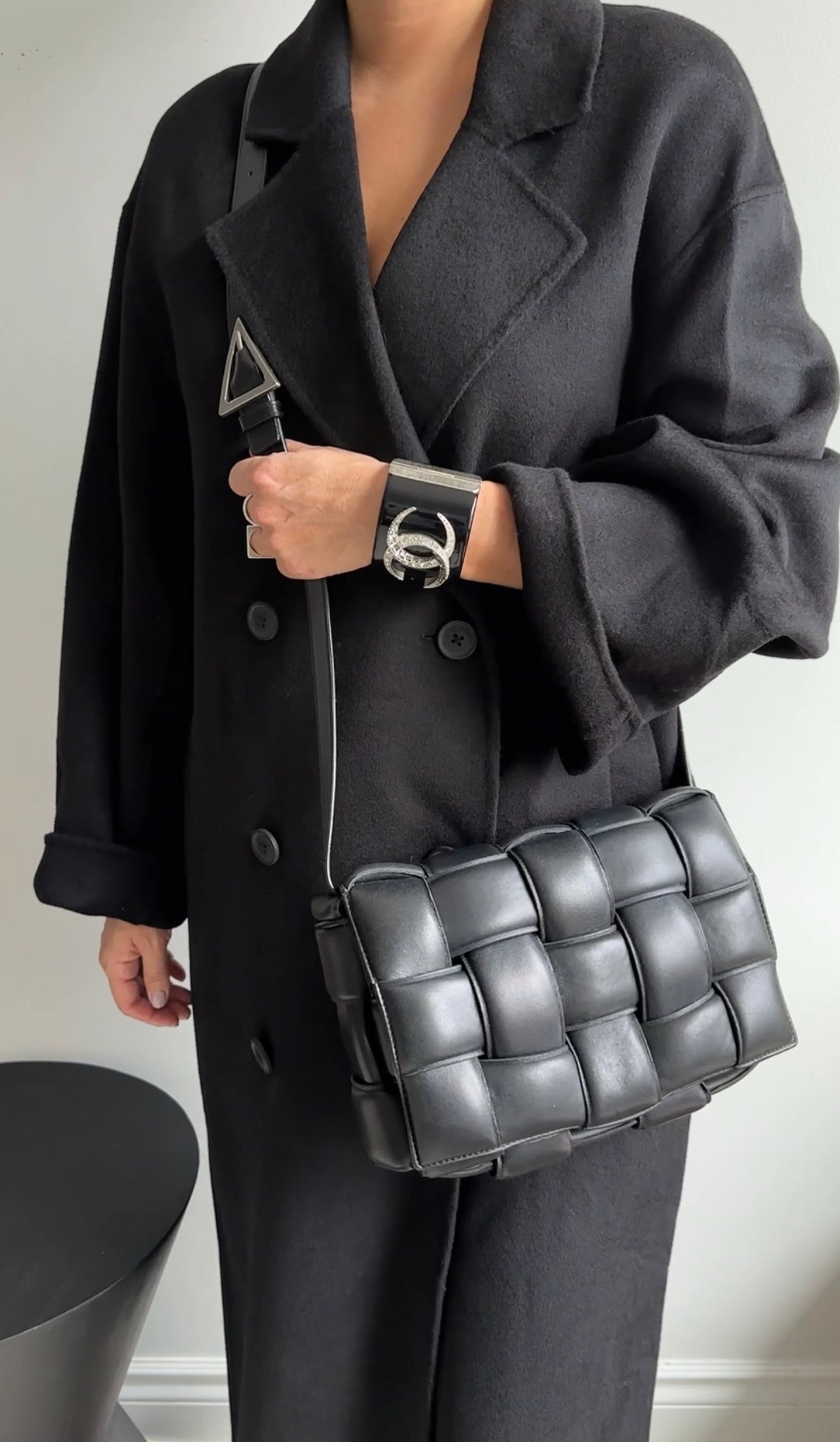 Bottega Veneta Black Padded Casette Crossbody Bag for Women | Luxury Leather Shoulder Purse | Perfect for Date Night, Travel & Everyday Use