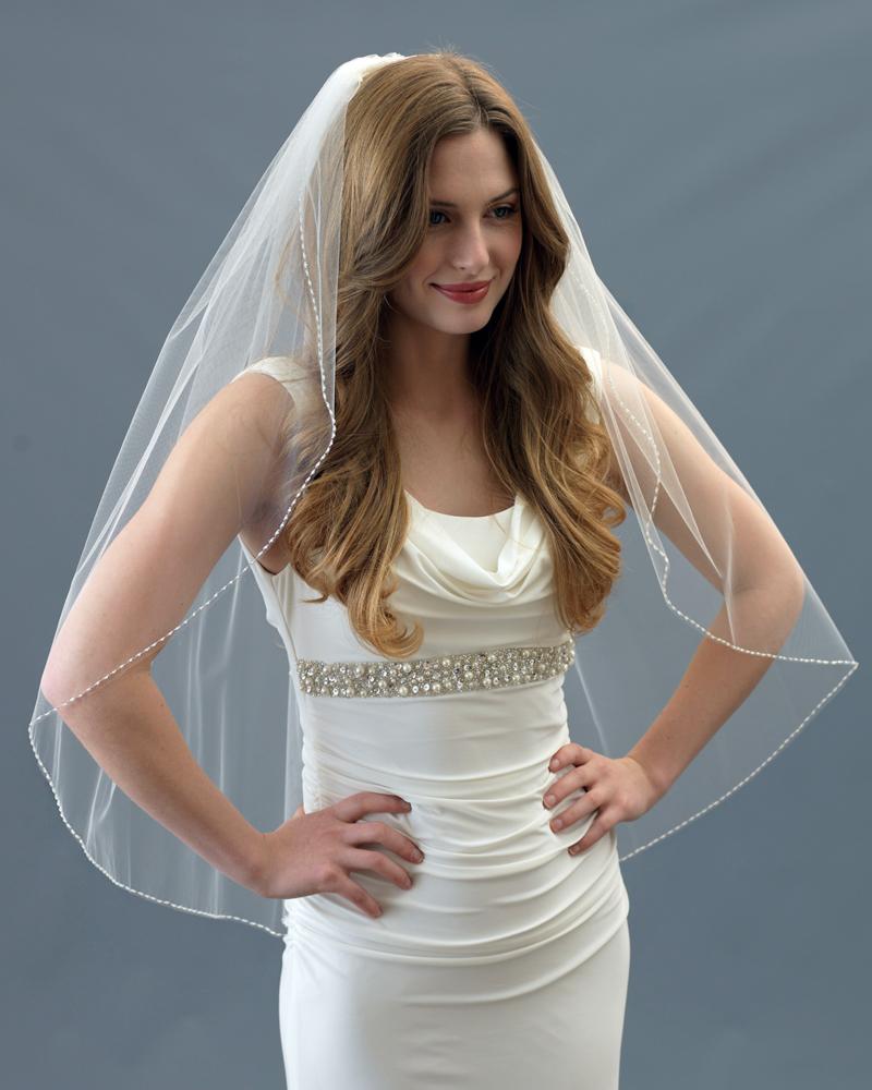 Clara Beaded Wedding Veil - Elegant Crystal Bridal Hair Accessory for Bride, Bridesmaid & Formal Occasions