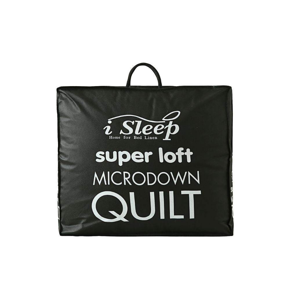 iSleep Super Loft Microdown Quilt - Ultra Lightweight All-Season Down Alternative Blanket for Bed, Sofa & Travel | Cozy Home, Camping & Guest Use