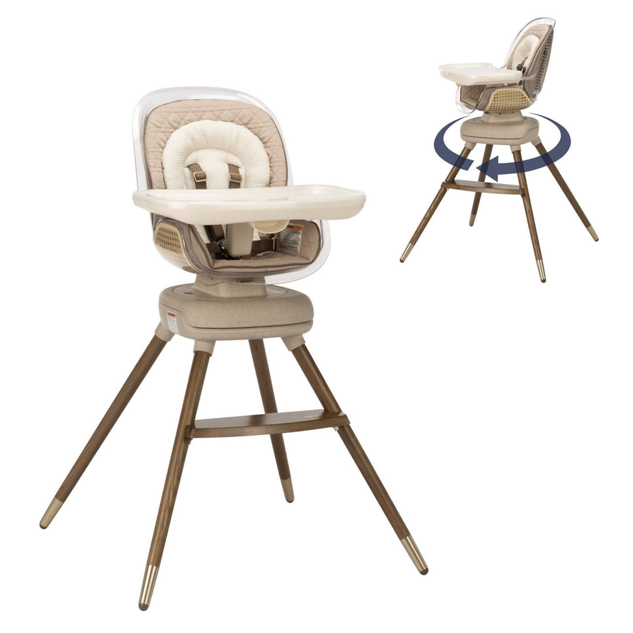 Maxi Cosi Kiskadee 360 Rotating High Chair - Adjustable Baby Feeding Seat with 5-Point Harness & Easy Clean Tray | Perfect for Dining, Weaning & Family Mealtime