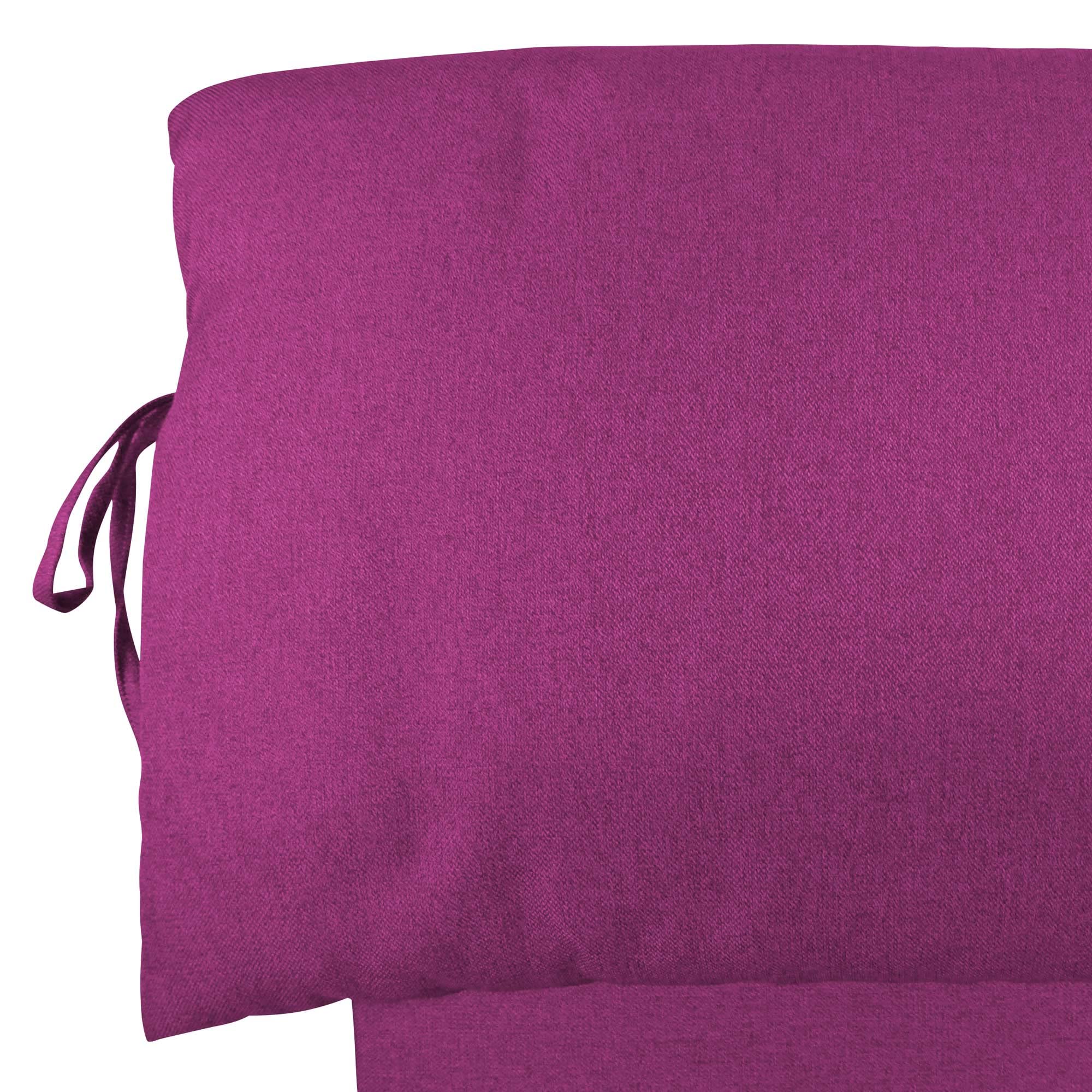Baldiflex Licia Soft - Twin Size Bed Frame with Storage, Fabric Upholstery, Slatted Base for 120 x 190 cm Mattress, Padded Headboard in Fuchsia - Perfect for Small Bedrooms, Guest Rooms & Dormitories