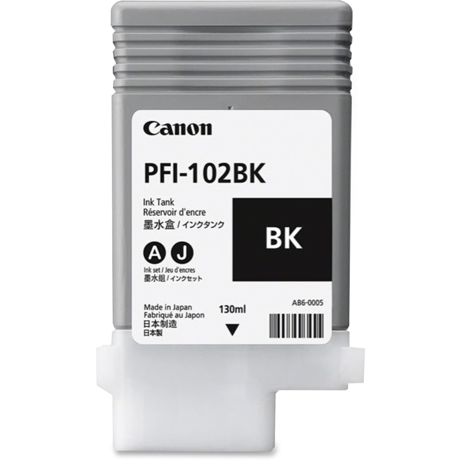Canon PFI-102BK Black Ink Cartridge for PIXMA Printers - High Yield, Premium Quality | Ideal for Home Office, School Projects & Photo Printing