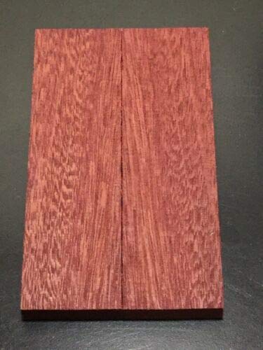 Premium Purpleheart Bookmatched Exotic Wood Knife Blank Handle Scales & Pistol Grips - Perfect for Custom Knife Making, Gun Handle Restoration, and DIY Woodworking Projects