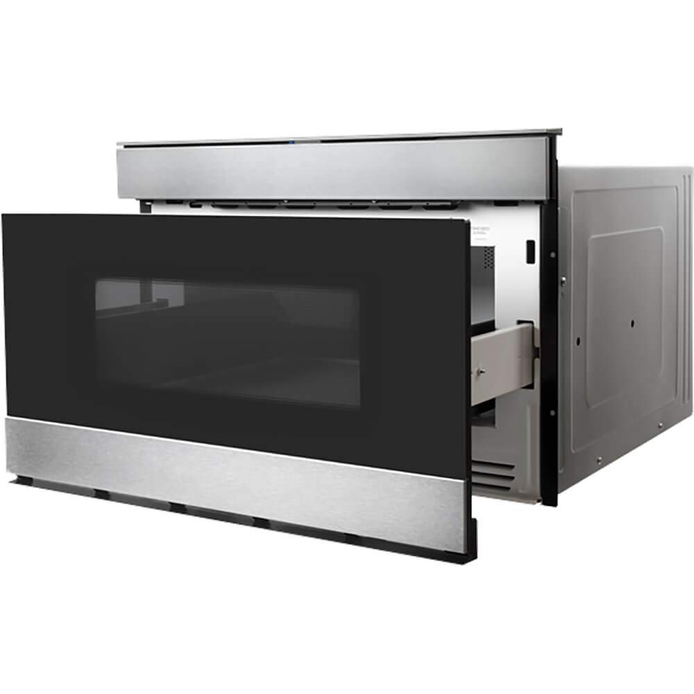 Sharp SMD2489ES 1.2 Cu.Ft. Stainless Steel Microwave Drawer Oven - Built-in Under Counter for Modern Kitchens & Small Spaces