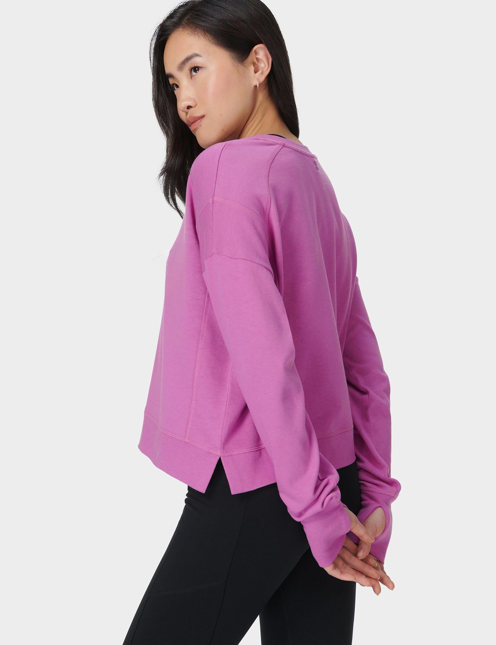After Class Crop Sweatshirt - Allium Pink | Trendy Oversized Pullover for Women | Perfect for Casual Wear, Gym, and Street Style