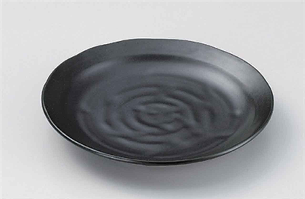 Premium 7.5-Inch Matte Black Porcelain Plates Set of 5 - Japanese Crafted Dinnerware for Elegant Dining, Parties & Home Decor