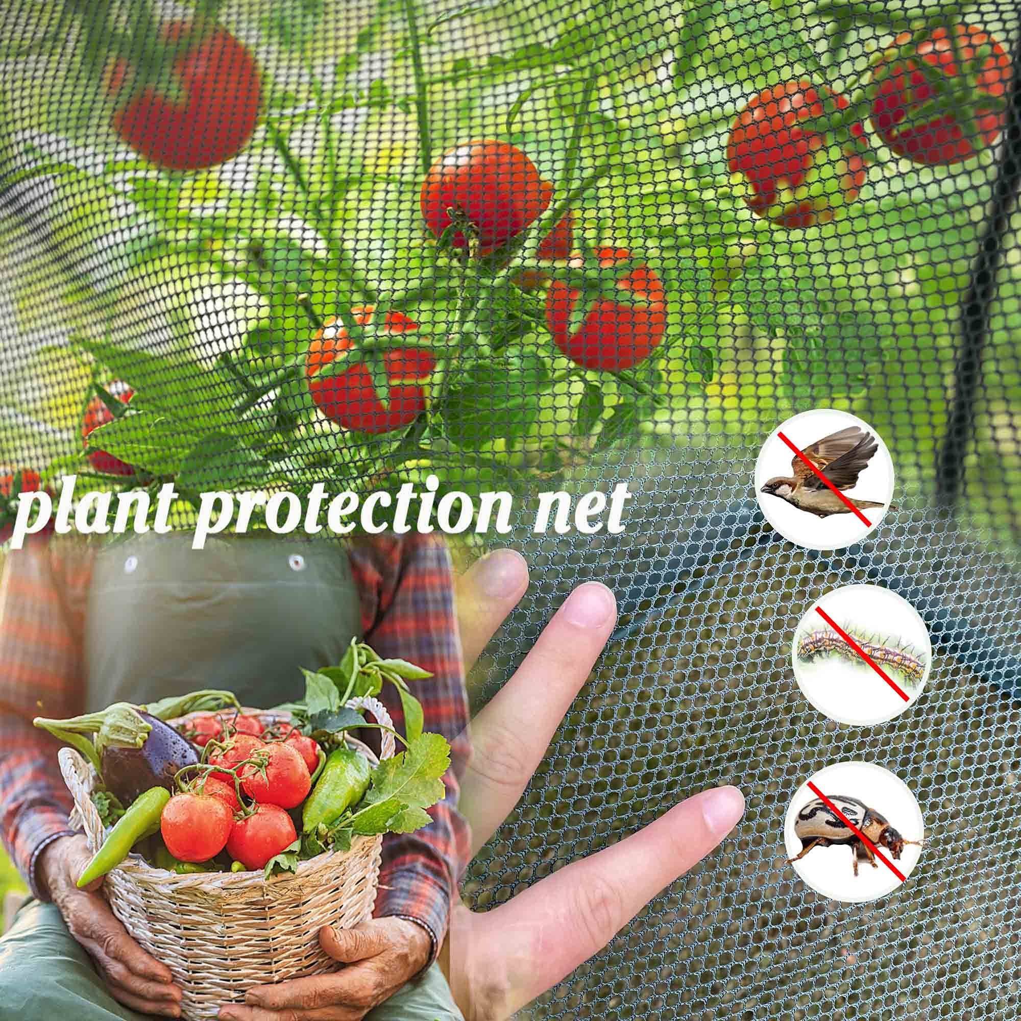 8.2'x4' Large Garden Tunnel Plant Netting Cover - 4FT Tall Crop Cage with Pest Protection for Vegetables & Fruits - Durable Gardening Net for Plants & Animals - Perfect for Raised Beds, Greenhouses & Backyard Gardens