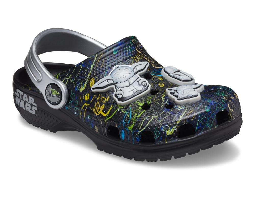 Crocs Unisex-Child Classic Grogu Clogs | Star Wars Inspired Kids' Shoes | Lightweight & Comfortable for School, Play & Everyday Wear