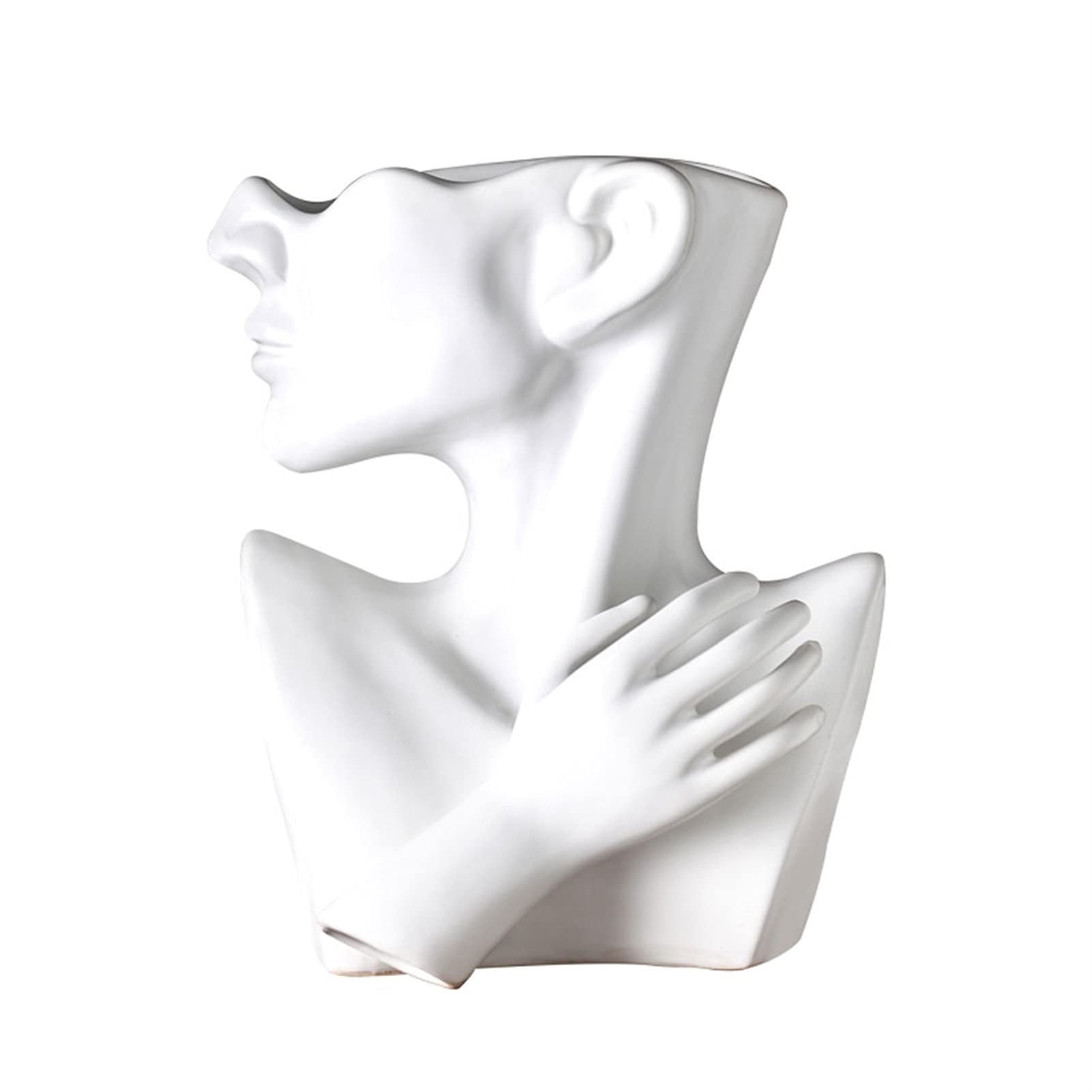 Nordic Modern Minimalist Ceramic Vase - Elegant Desktop Sculpture for Home & Office Decor, Flower Arrangement, Living Room & Workspace Decoration - Perfect Gift for Housewarming & Interior Design