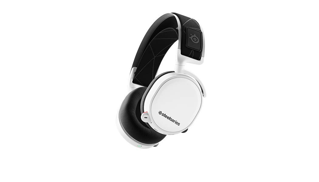 SteelSeries Arctis 7 Wireless Gaming Headset with DTS Headphone:X v2.0 Surround Sound - Noise Cancelling Mic - 24H Battery - Compatible with PC, PS4, PS5 - White - Perfect for FPS Games, Streaming & Online Meetings