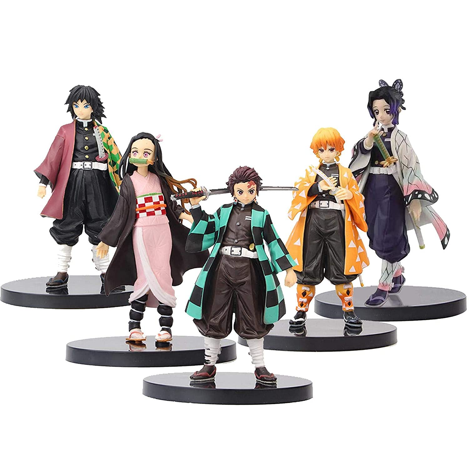 5-Piece Demon Slayer Action Figures Toy Set - Anime Collectibles for Fans, Kids & Adults | Perfect for Display, Gifts & Cosplay