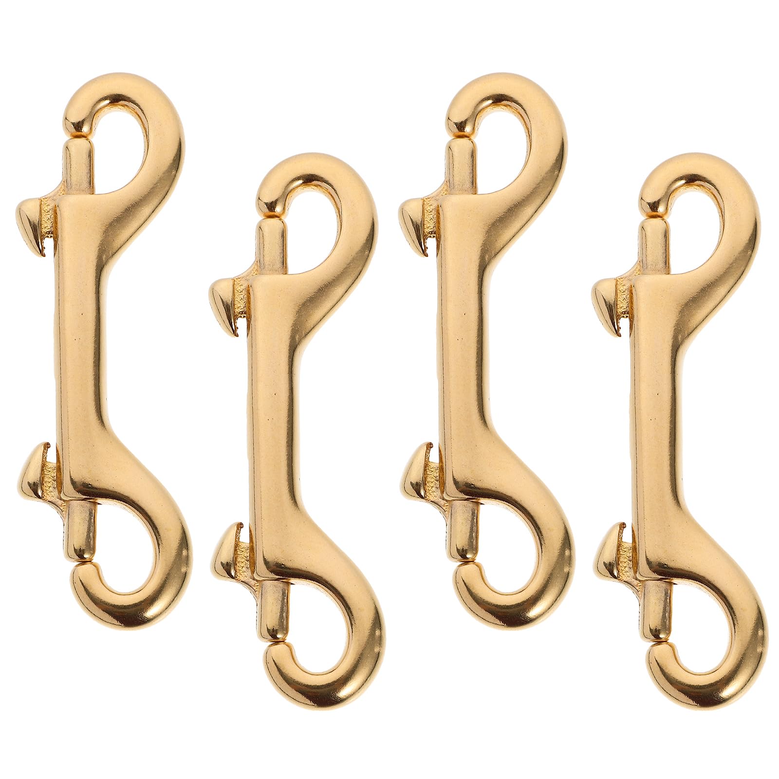 4-Piece Lobster Clasps with Swivel Trigger Clips - Heavy Duty Hooks for Bags, Belts, Leathercraft & Keychains - Perfect for DIY Projects, Jewelry Making and Outdoor Gear Accessories