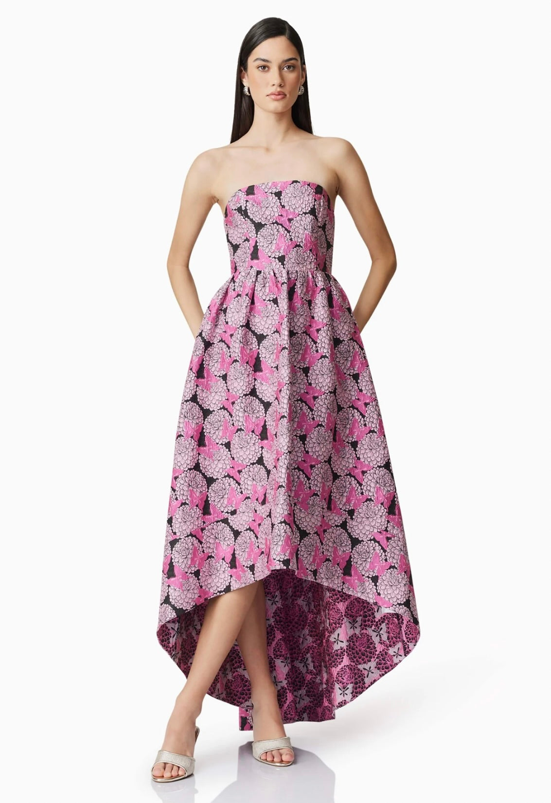 Elegant Aimee Strapless Gown in Soft Pink - Perfect for Prom, Evening Gala & Formal Events