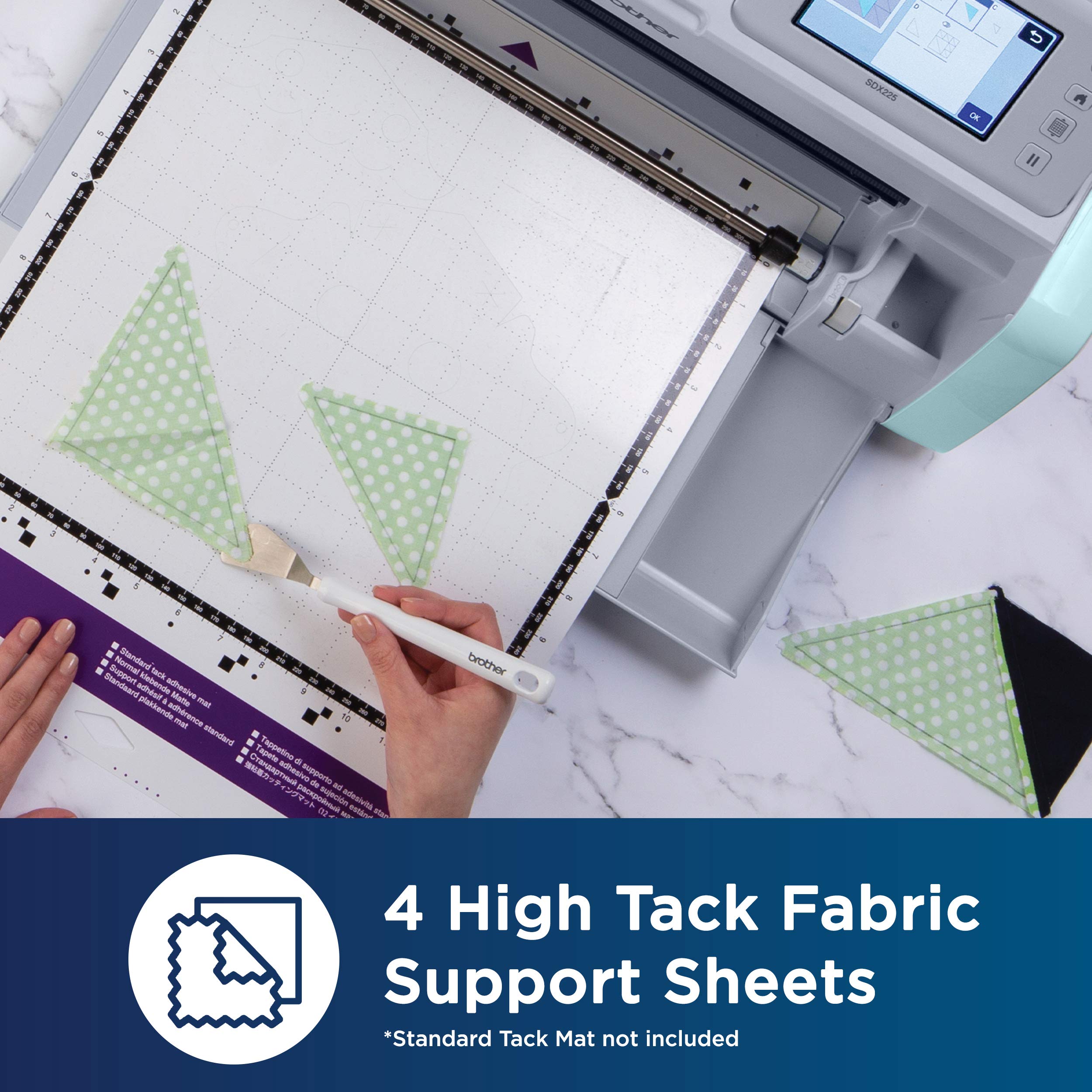 Brother ScanNCut SDX125EGY Electronic Cutting Machine with High Tack Fabric Support Sheets - Perfect for DIY Crafts, Scrapbooking, and Vinyl Cutting Projects