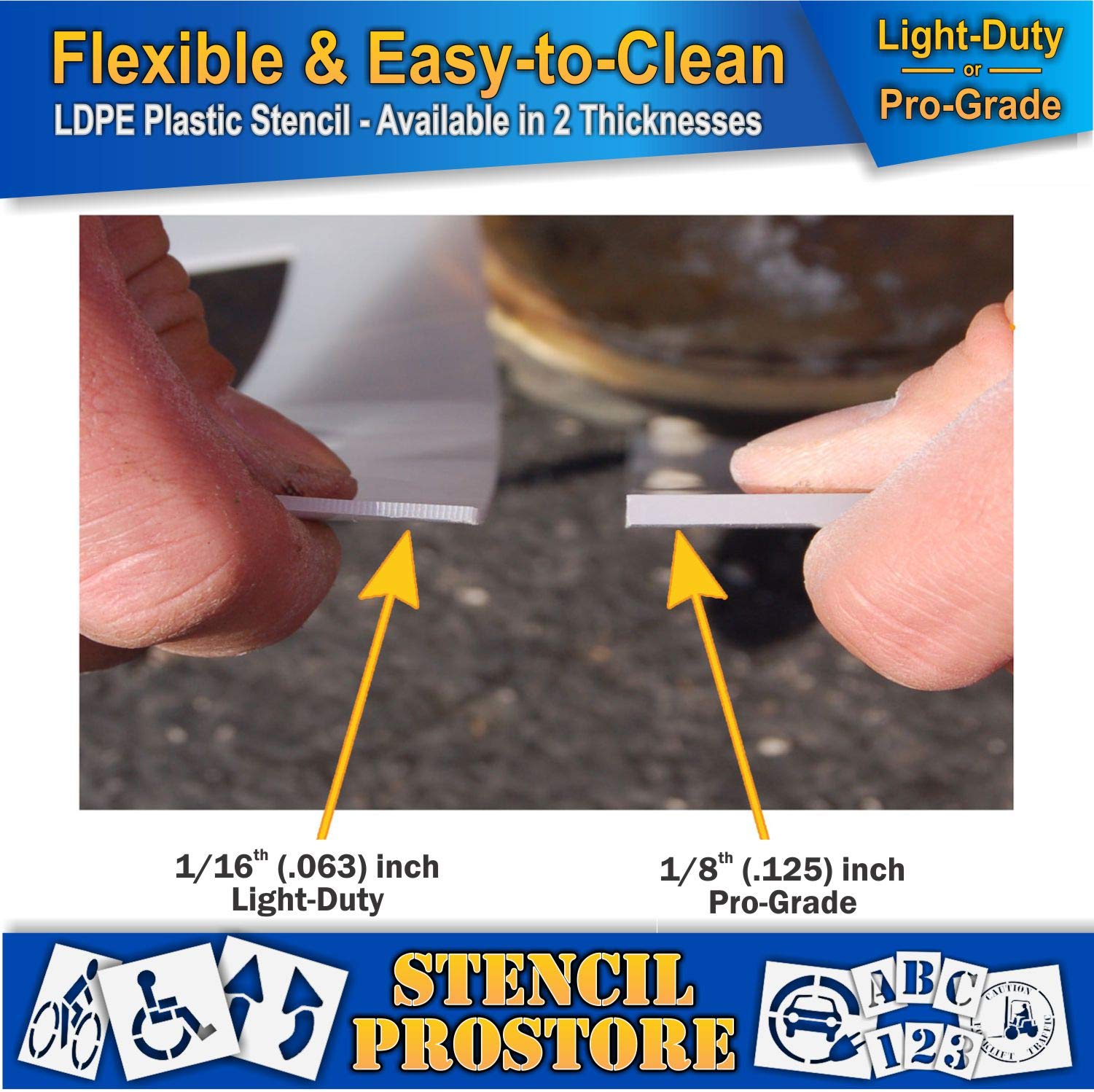Electric Vehicle Parking ONLY Stencil - 8 Inch Pavement Stencil, 43'' x 44'' x 1/16