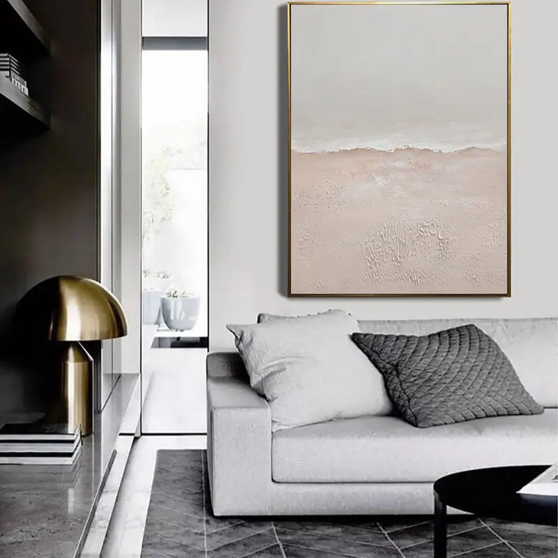 Ocean and Sky Painting #OS 018 - Handmade Canvas Wall Art for Home Decor, Office & Living Room - Serene Seascape Landscape Artwork