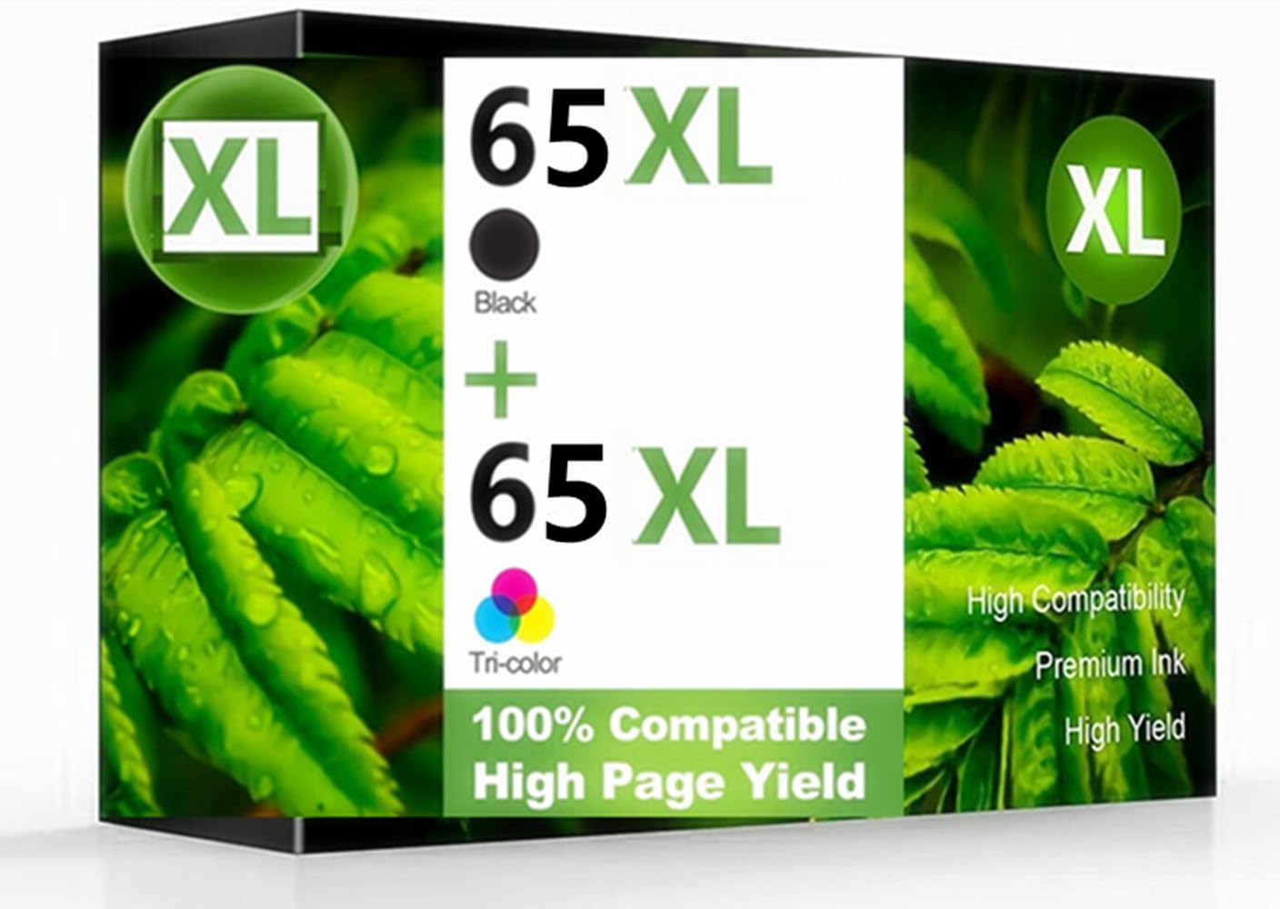 HP 65 & 65XL Printer Ink Cartridges Replacement (2-Pack: 1 Black, 1 Tri-Color) - Compatible with HP Envy 5055, 5052, DeskJet 3755 - High-Quality Printing for Home Office & School Projects