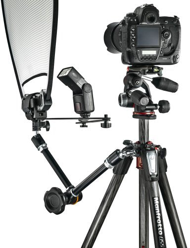 Manfrotto 055 3-Section Aluminum Tripod with 90° Center Column - Professional Camera Tripod for DSLR, Video & Photography - Perfect for Outdoor, Studio & Travel Use
