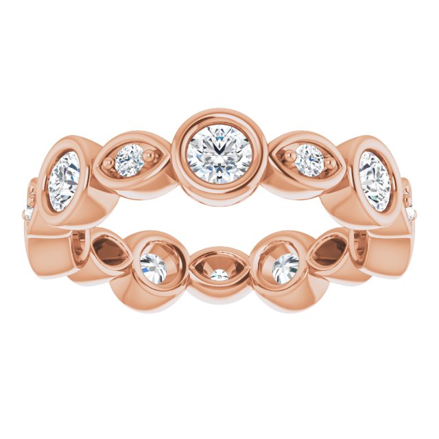 1.00 Carat Round Diamond Eternity Band Bezel Set Ring - Perfect for Anniversaries, Weddings & Special Occasions