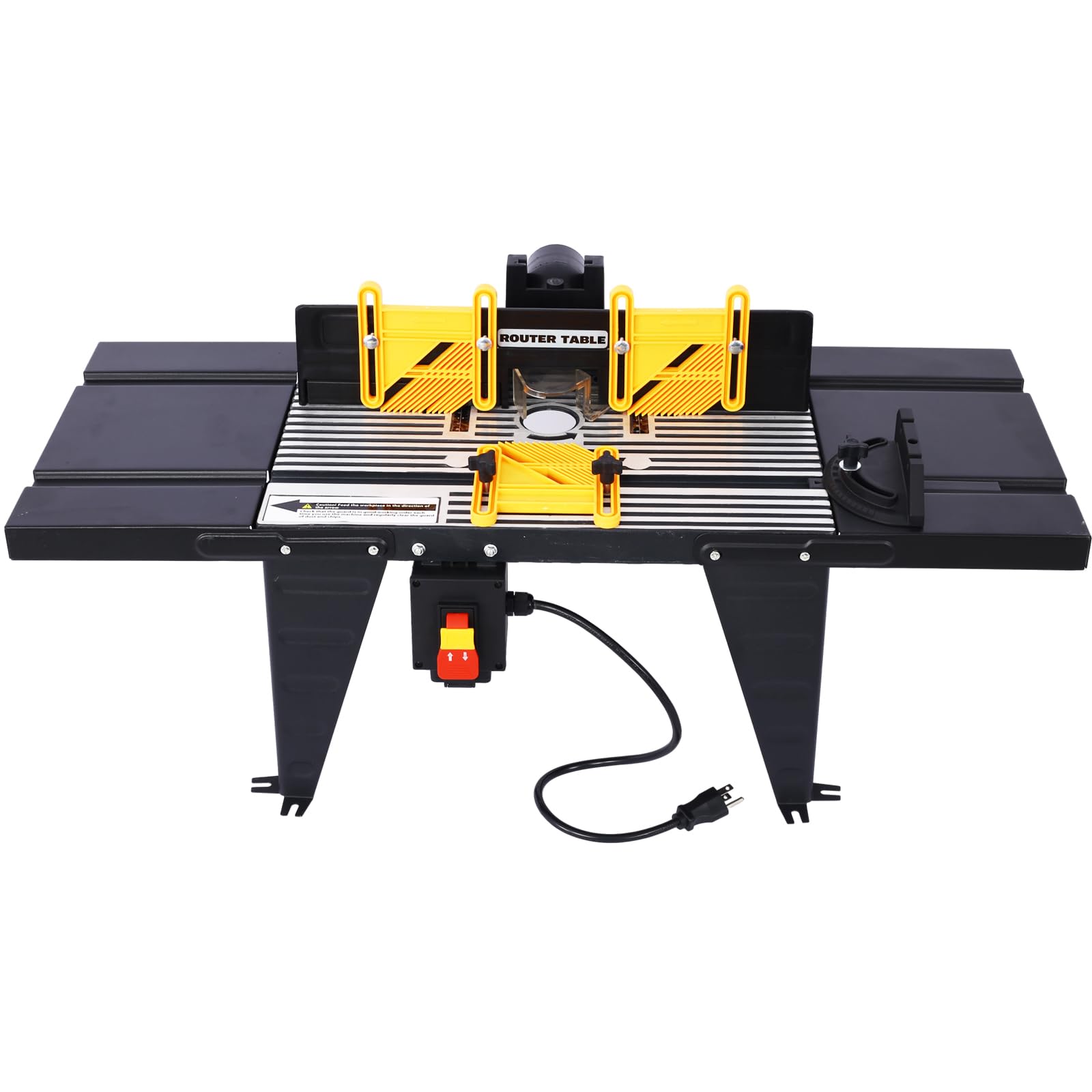 **Premium Electric Router Table with Steel Stand & Adjustable Fence - Universal Benchtop Woodworking Router for Precise Routing | Ideal for DIY Projects, Carpentry & Craftsmanship (Black)**