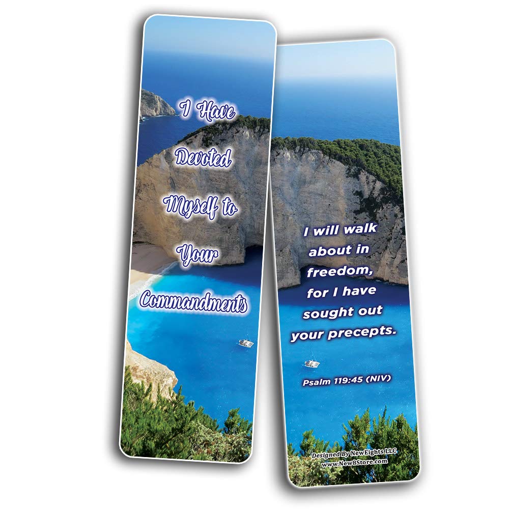 NewEights Inspirational Bible Bookmarks (12-Pack) - Bulk Religious Bookmark Set with Scripture Verses - Perfect for Ministers, Pastors & Bible Study Groups - Ideal for Church Events, Sunday School & Personal Devotion