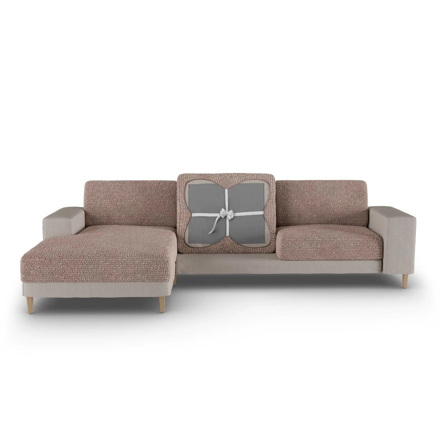 Premium Microfiber Chaise Lounge Seat Cushion Cover - Soft, Durable & Washable - Perfect for Living Room, Patio or Outdoor Furniture Protection