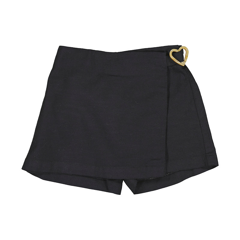 Mayoral Heart Linen Skort - Women's High Waist Linen Skirt Shorts for Summer | Casual Beach, Vacation & Outdoor Activities