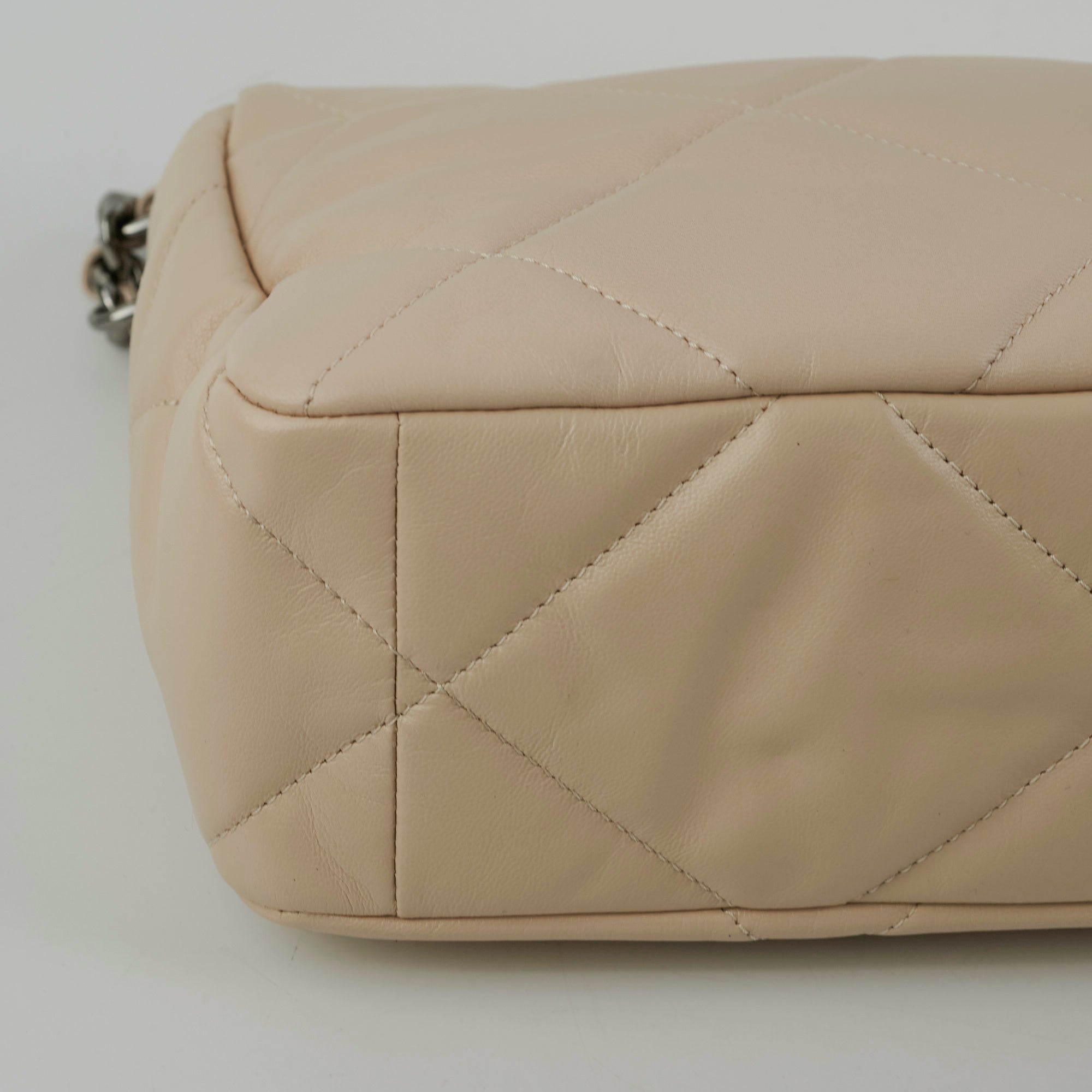 Chanel Medium/Large 19 Flap Bag in Beige - Luxury Designer Handbag for Women, Perfect for Work, Travel & Everyday Use