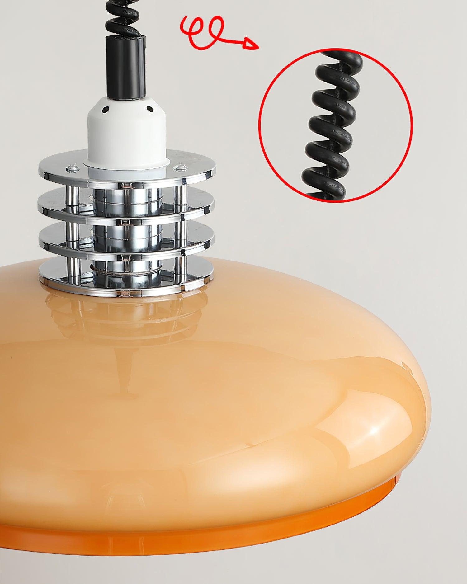 Vistosi Modern Glass Pendant Lamp - Elegant Hanging Light Fixture for Dining Room, Kitchen Island & Living Room Decor