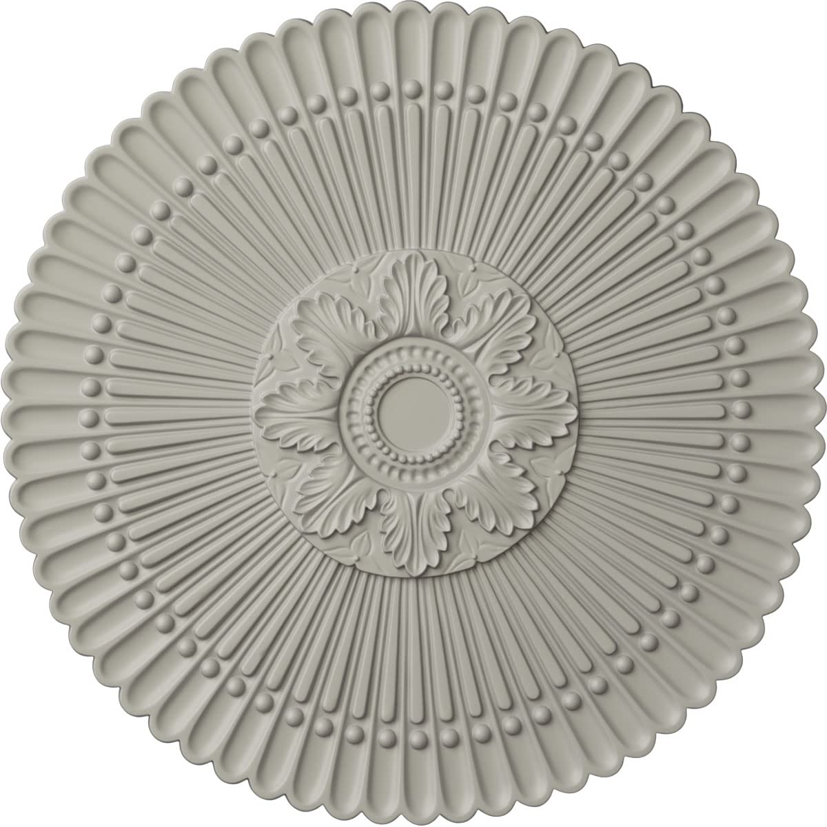 Ekena Millwork CM30NEPCF 30 Inch Decorative Ceiling Medallion - Hand-Painted Pot of Cream Finish, 1.25
