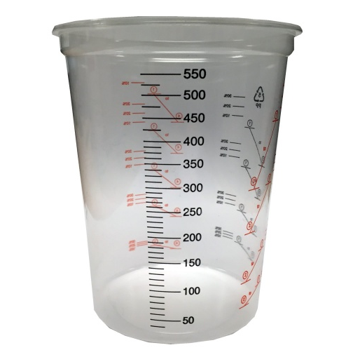 600ml Plastic Mixing Cups for Resin, Epoxy, Paint - Durable Measuring & Mixing Containers for Art, DIY Crafts, and Home Projects
