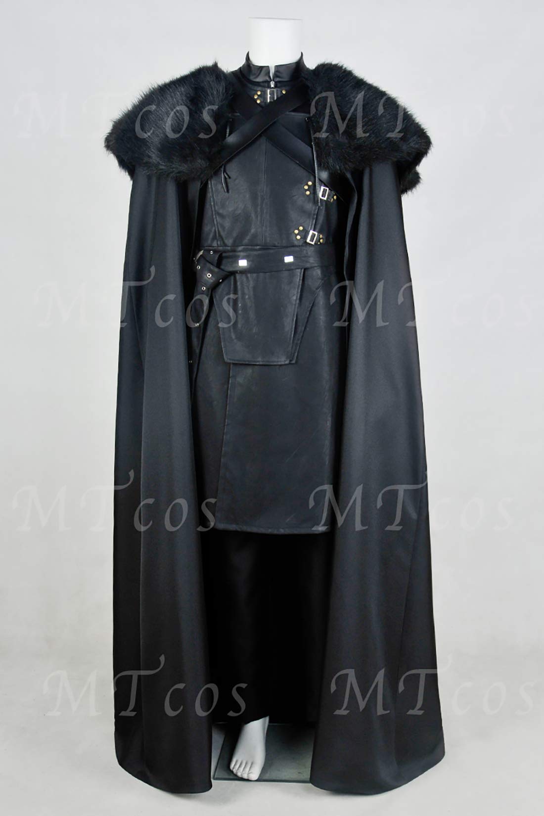 Jon Snow Costume Outfit - Game of Thrones Cosplay Cloak, Vest & Robe Set for Halloween, Comic Con & Medieval Themed Parties
