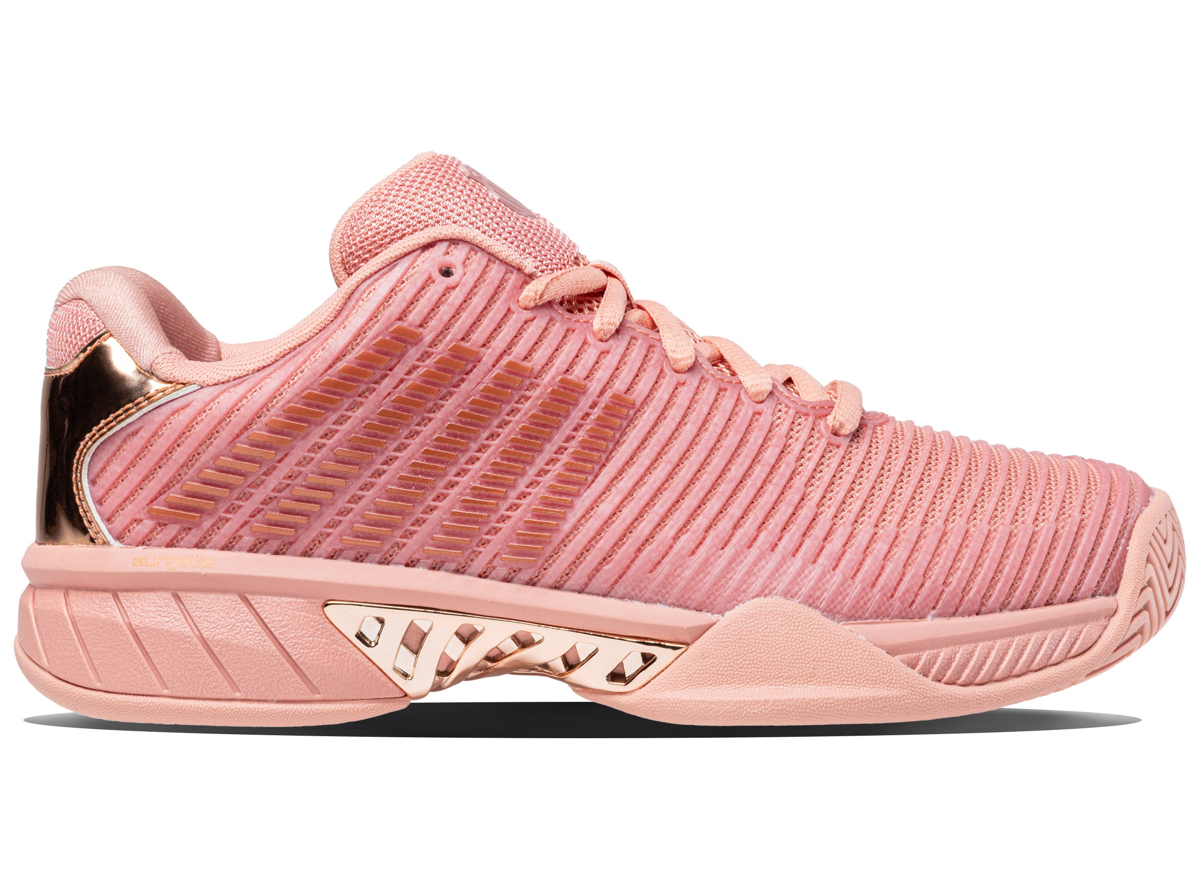 Hypercourt Express 2 Lucky in Love Tennis Shoes - Mellow Rose/Rose Gold Women's Athletic Sneakers for Court Sports & Casual Wear