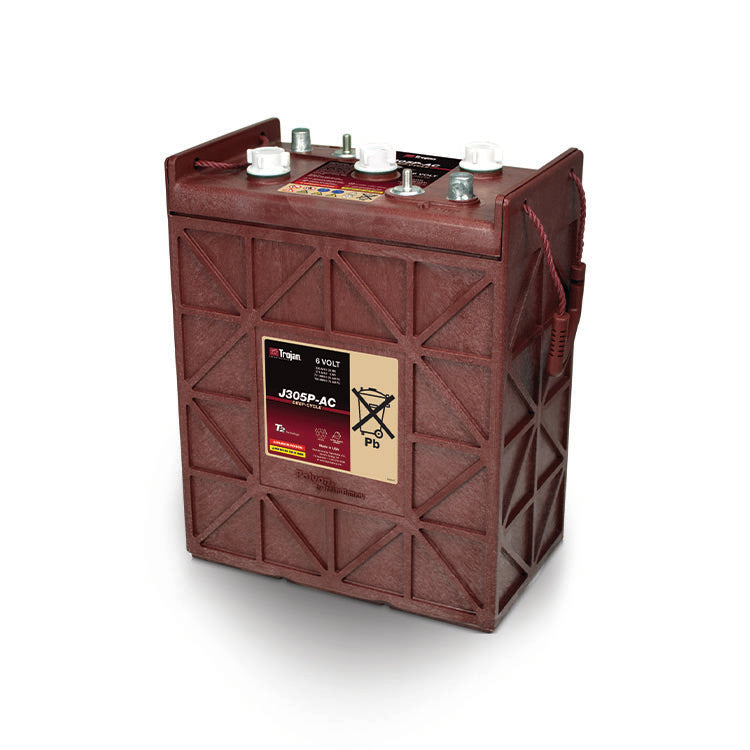 Trojan Deep Cycle Battery 6V 330Ah J305P-AC - Premium Golf Cart & RV Battery for Long-Lasting Power | Solar Energy Storage & Marine Applications