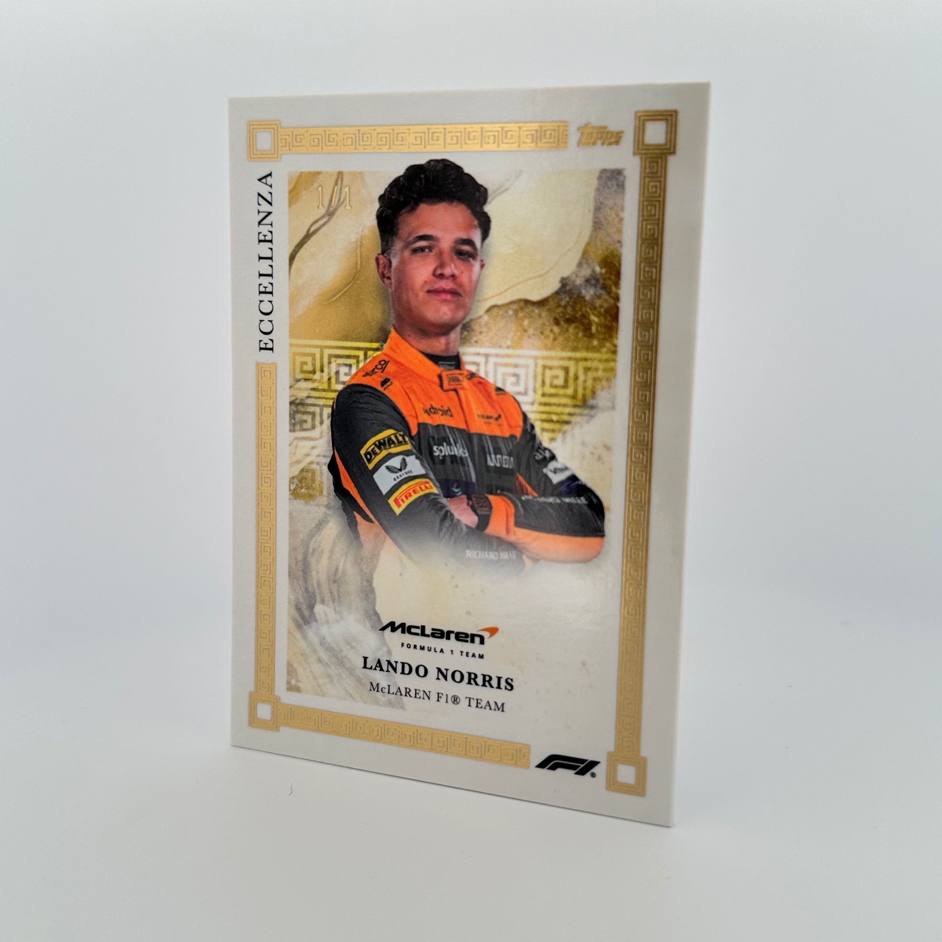 2023 Topps Eccellenza Gold Lando Norris Driver Profile F1 Racing Card - Perfect for Collectors, Fans & Sports Memorabilia Displays
