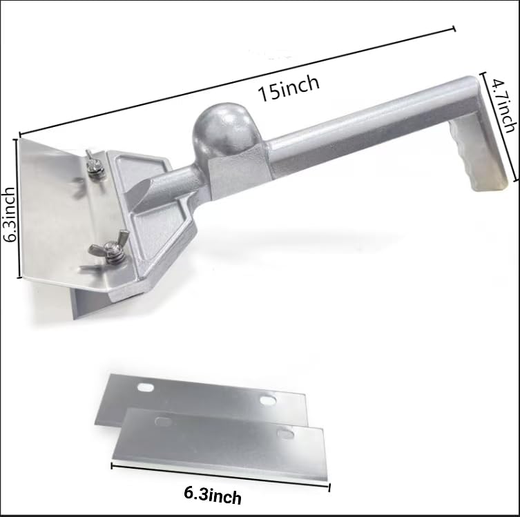 Heavy Duty Cast Iron Grill Scrapers Set with Replacement Blades - Commercial Griddle Cleaner for Restaurants, Diners & Outdoor BBQ - Perfect for Grill Maintenance and Cast Iron Surface Cleaning