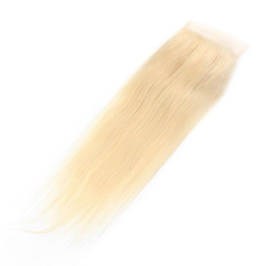 4x4 Transparent Lace Closure Piece 613 Blonde - Invisible Lace Front Wig Closure for Natural Hairline | Perfect for Daily Wear, Cosplay & Protective Styling