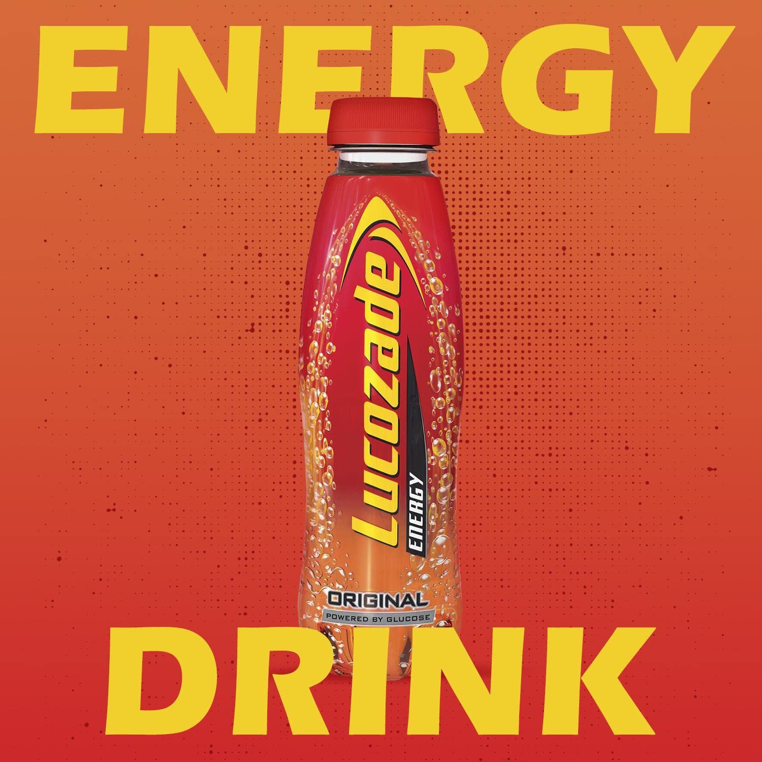 Lucozade Energy Original Sports Drink - 380ml PET Bottle (24 Pack) - Hydration & Recovery for Athletes, Gym & Outdoor Activities