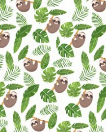 Cute Leaf Sloth