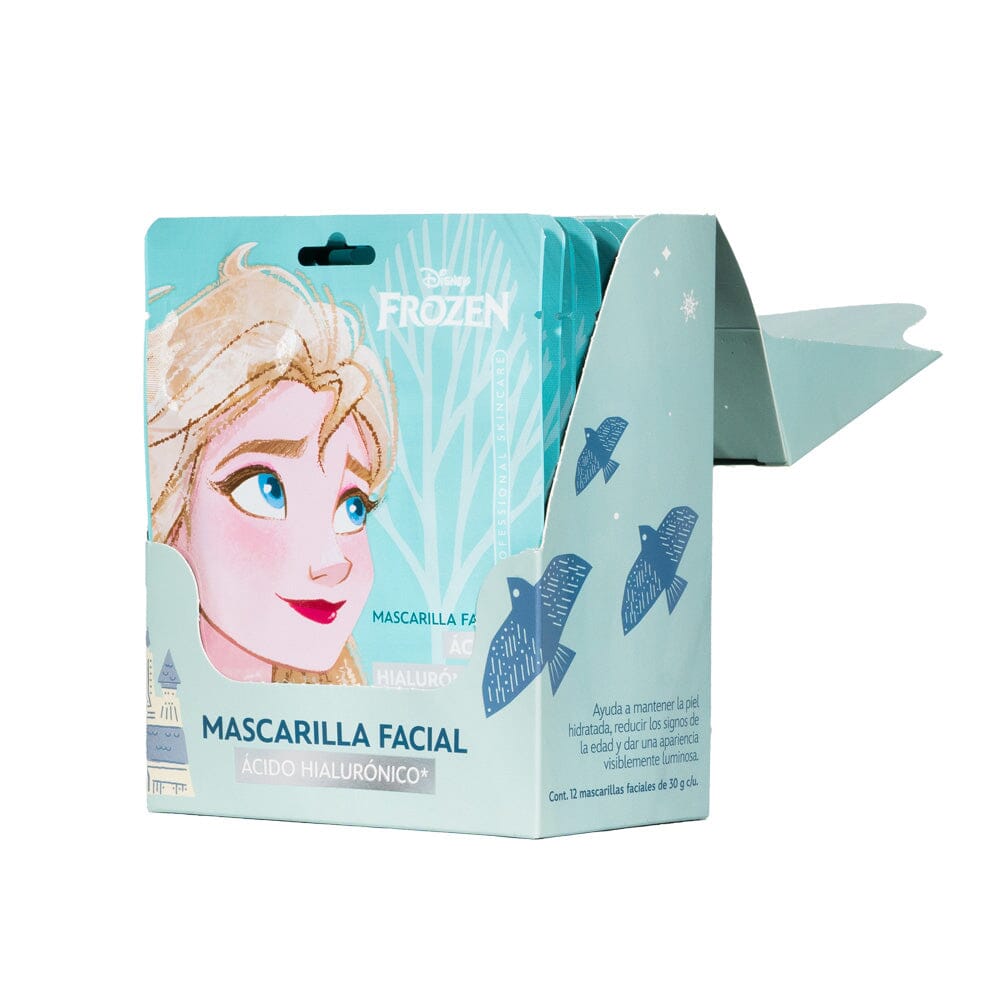 12 Pack Disney Elsa Hydrating Beauty Face Mask with Hyaluronic Acid - Moisturizing Sheet Mask for Glowing Skin, Perfect for Spa Nights & Self-Care Routines