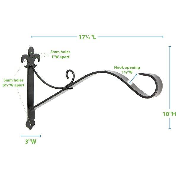 Fleur De Lis Wall Bracket - Decorative French Scroll Shelf Bracket for Home Décor | Perfect for Living Room, Bedroom & Kitchen Shelving