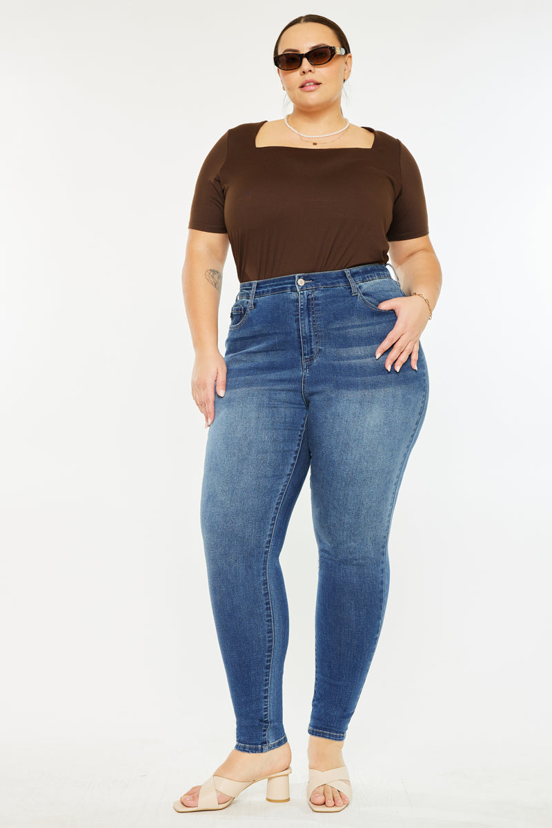 Bluebird Essentials High Rise Super Skinny Jeans for Women - Plus Size 14-24, Stretch Denim, Comfort Fit - Perfect for Casual Wear, Office & Night Out