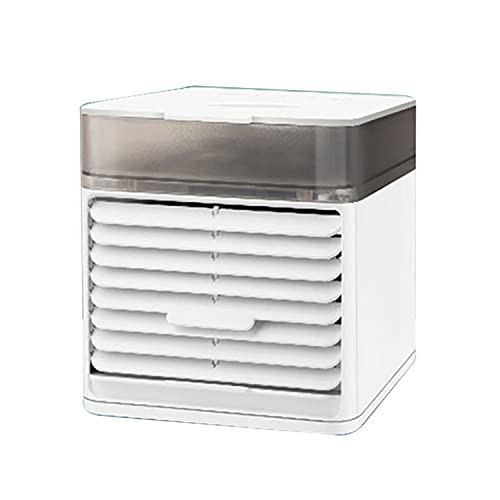 Portable Air Conditioner Fan - Personal Evaporative Mini Air Cooler with 3 Speed Modes, USB Charging & 7-Color LED Night Light | Perfect for Home, Office, Bedroom, and Outdoor Use