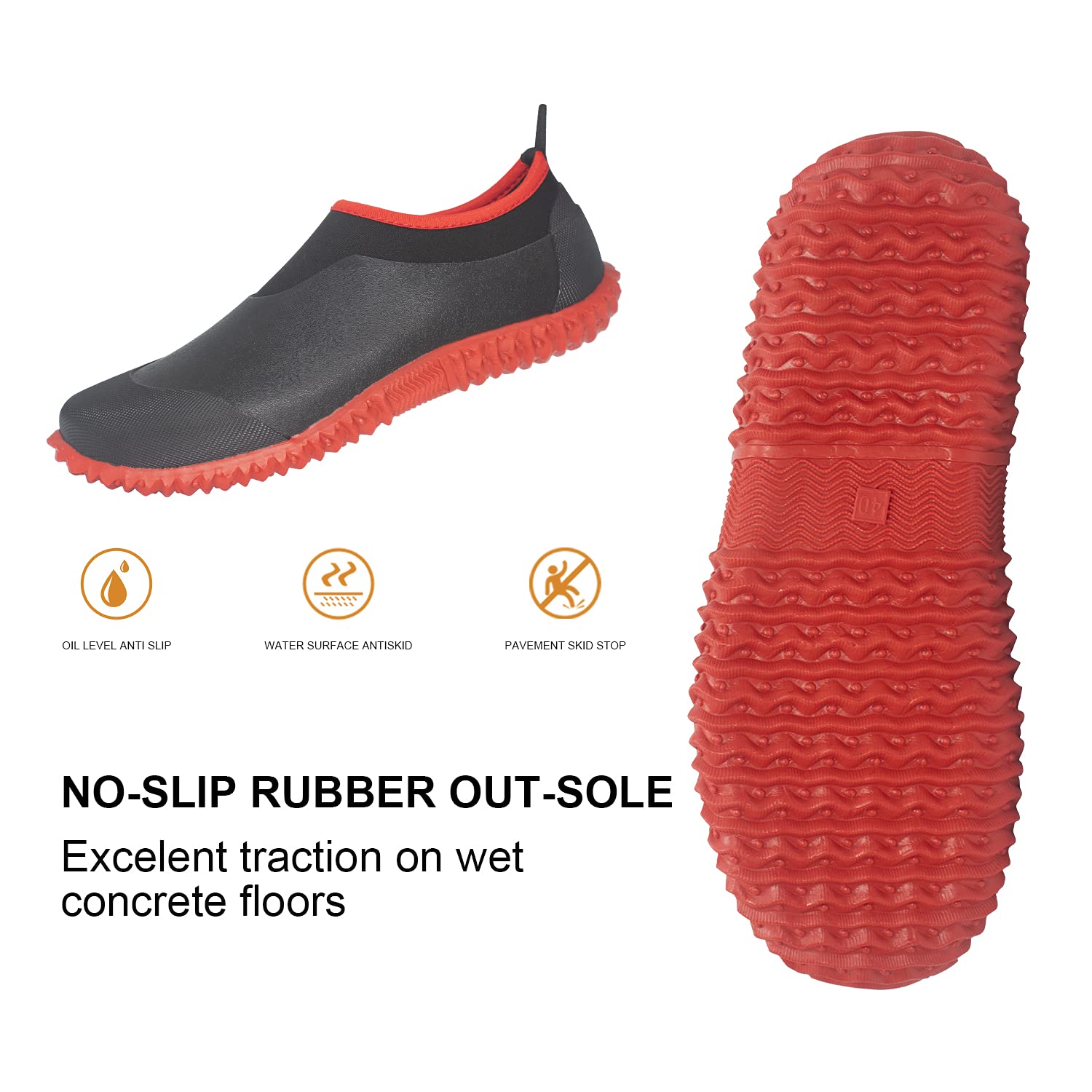 SWIFTFROG Unisex Waterproof Rubber Rain Boots for Outdoor & Gardening