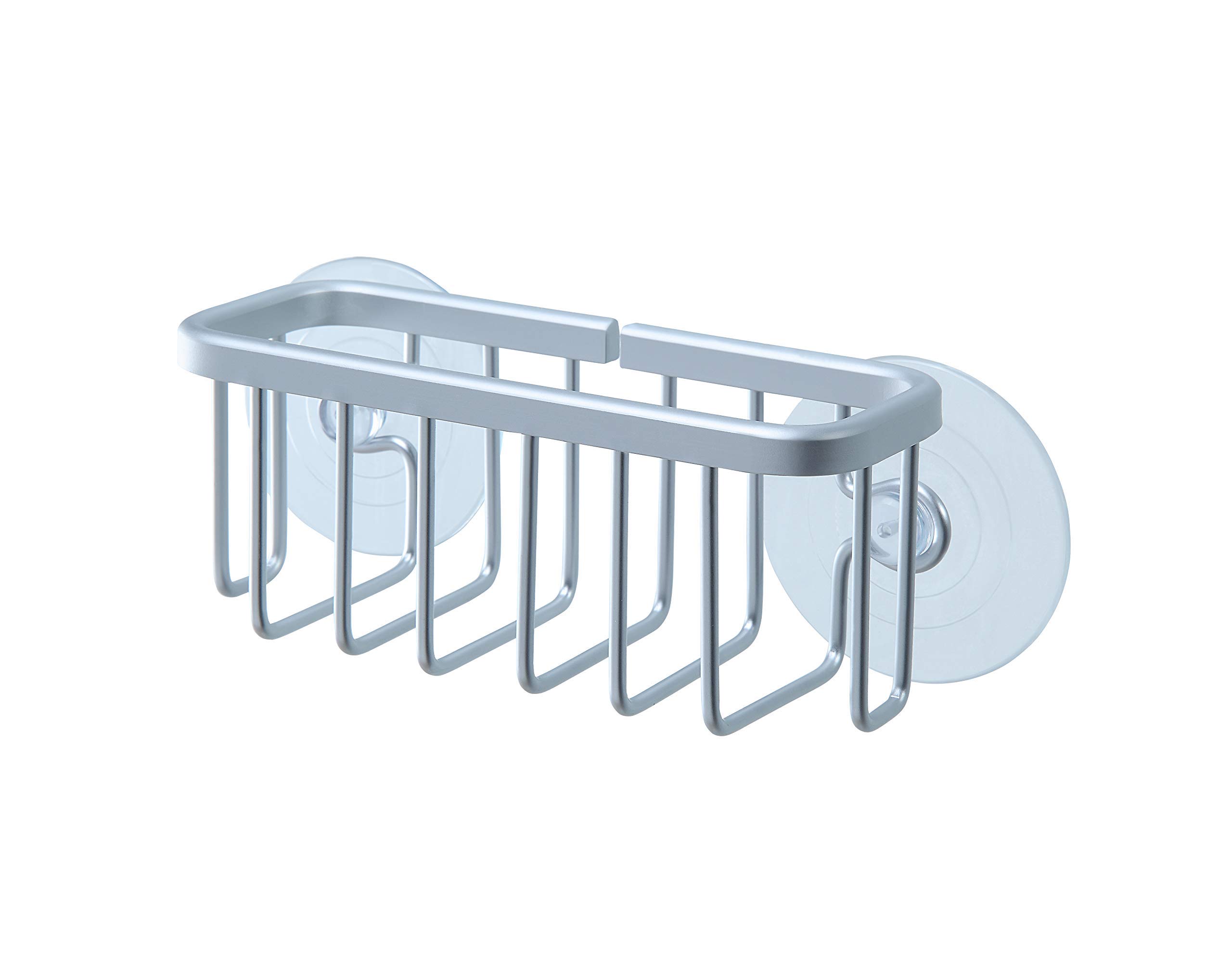 SunnyPoint NeverRust Aluminum Suction Sponge Holder for Kitchen & Bathroom - 6