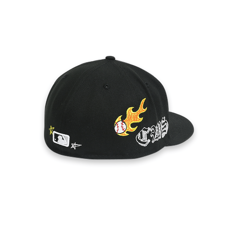 Chicago White Sox Scribble Black 59FIFTY Fitted Hat for Men - Official MLB Baseball Cap for Games, Streetwear & Sports Fashion