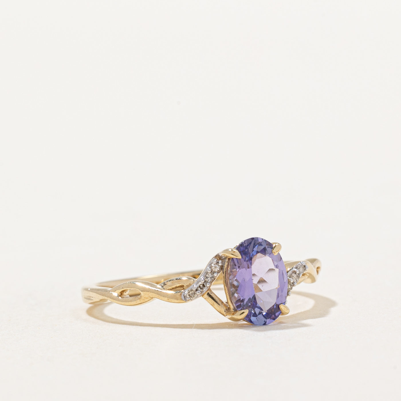 Exquisite 0.80ct Tanzanite & 0.03ct Diamond Ring - Size 6.75 | Elegant Blue Purple Gemstone Jewelry for Women | Perfect for Engagement, Anniversary & Special Occasions