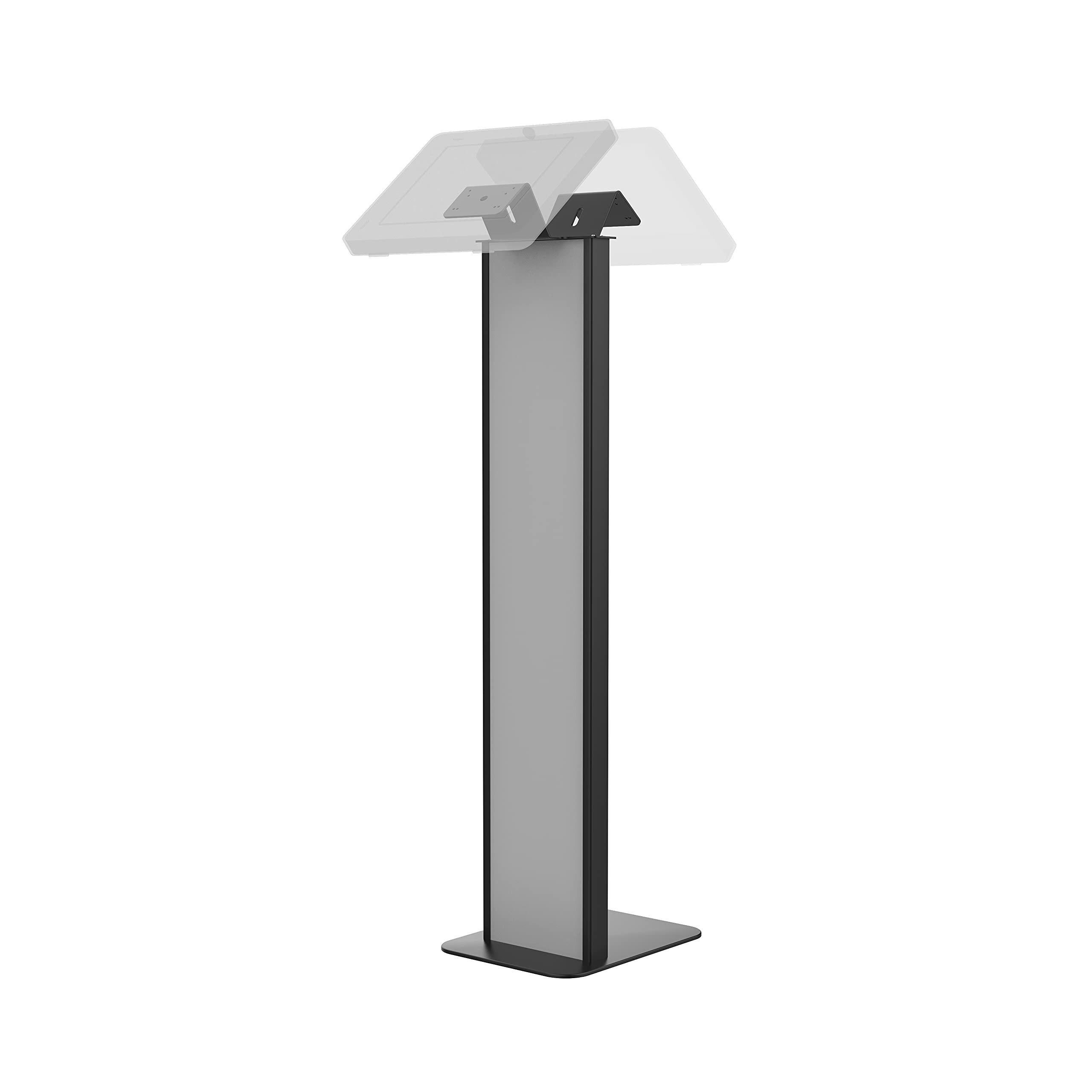 Heavy-Duty Dual Floor Stand Kiosk - VESA Compatible Adjustable Monitor Stand with Cable Management System, Scratch-Resistant Base & Support Brackets - Silver (ADD-PARAFSV2) - Perfect for Retail Displays, Digital Signage & Interactive Kiosks