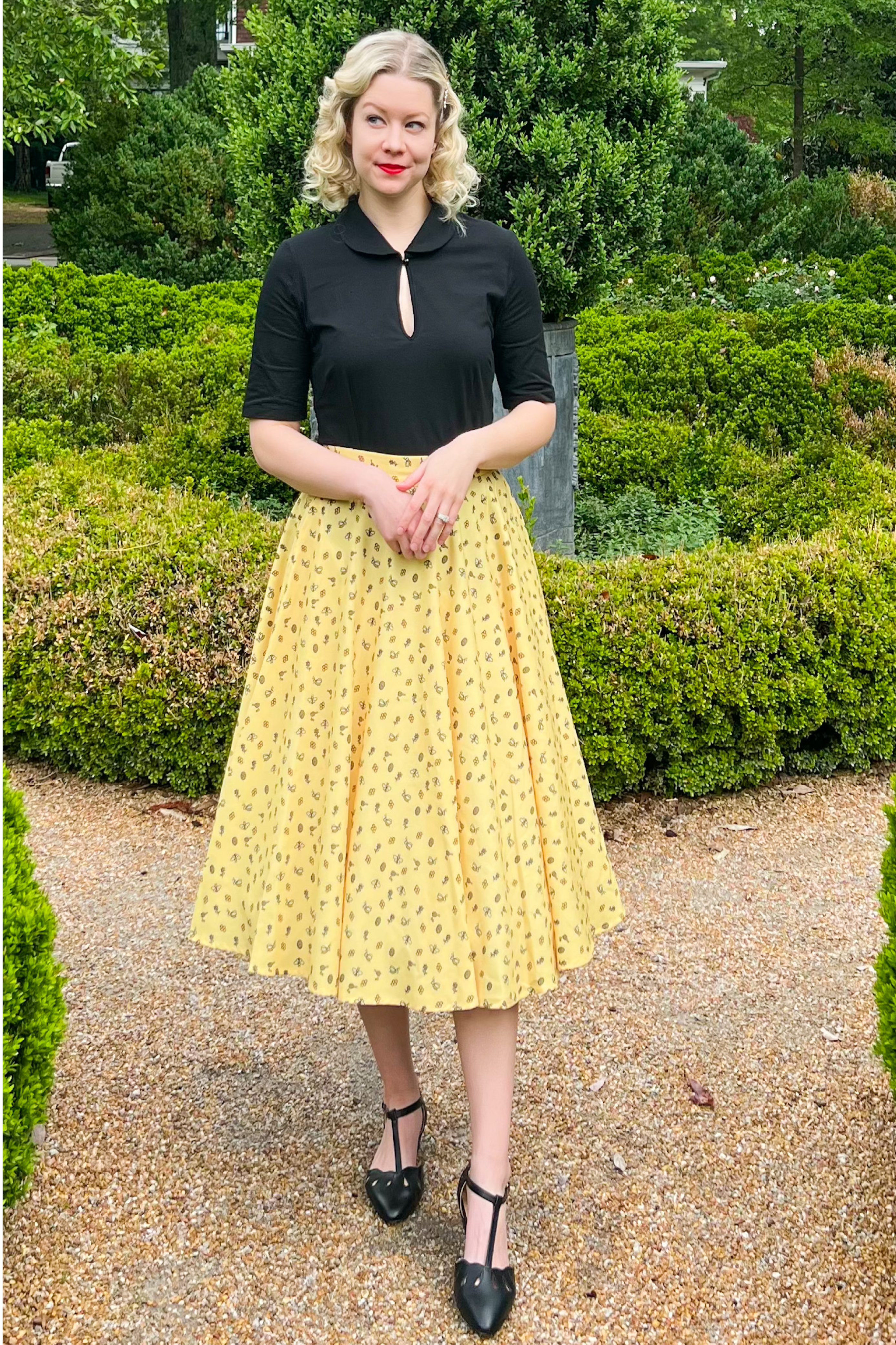Annette Full Circle Skirt - Women's Flowy A-Line Swing Skirt with Elastic Waist | Perfect for Dances, Weddings & Casual Outfits